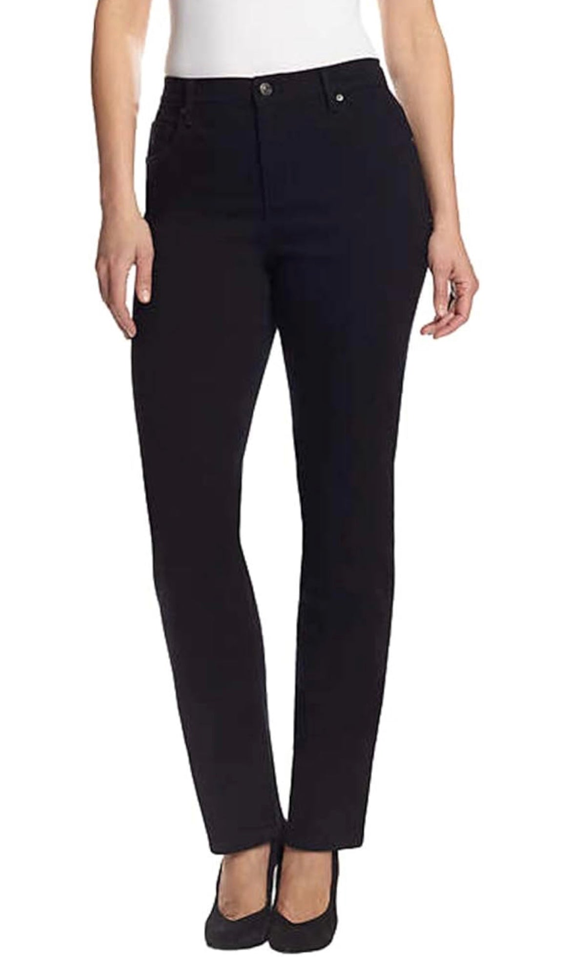 “Gloria Vanderbilt” Black High Rise Tapered Jean