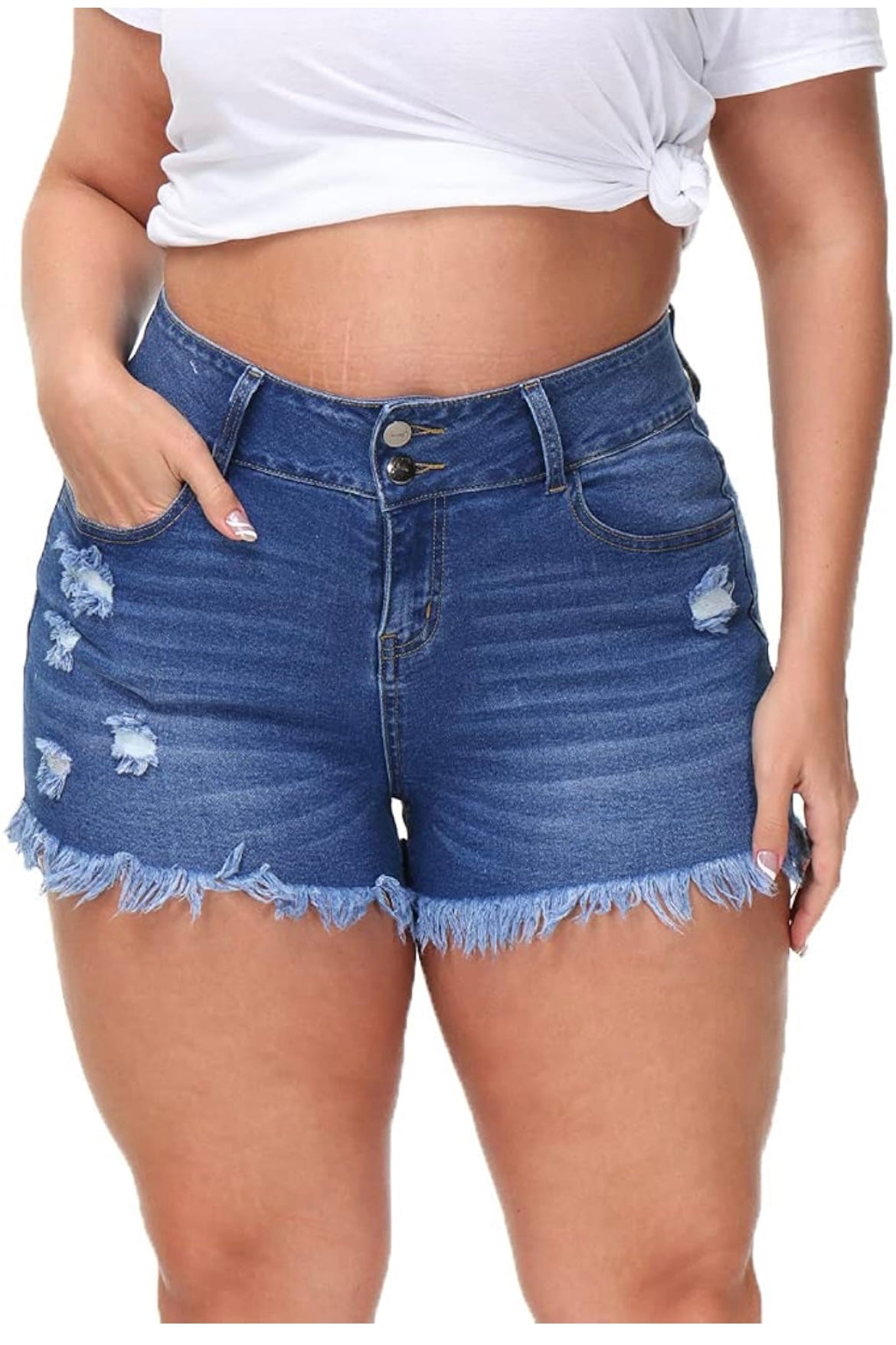 “Feeling Sassy” Jean Distressed Shorts