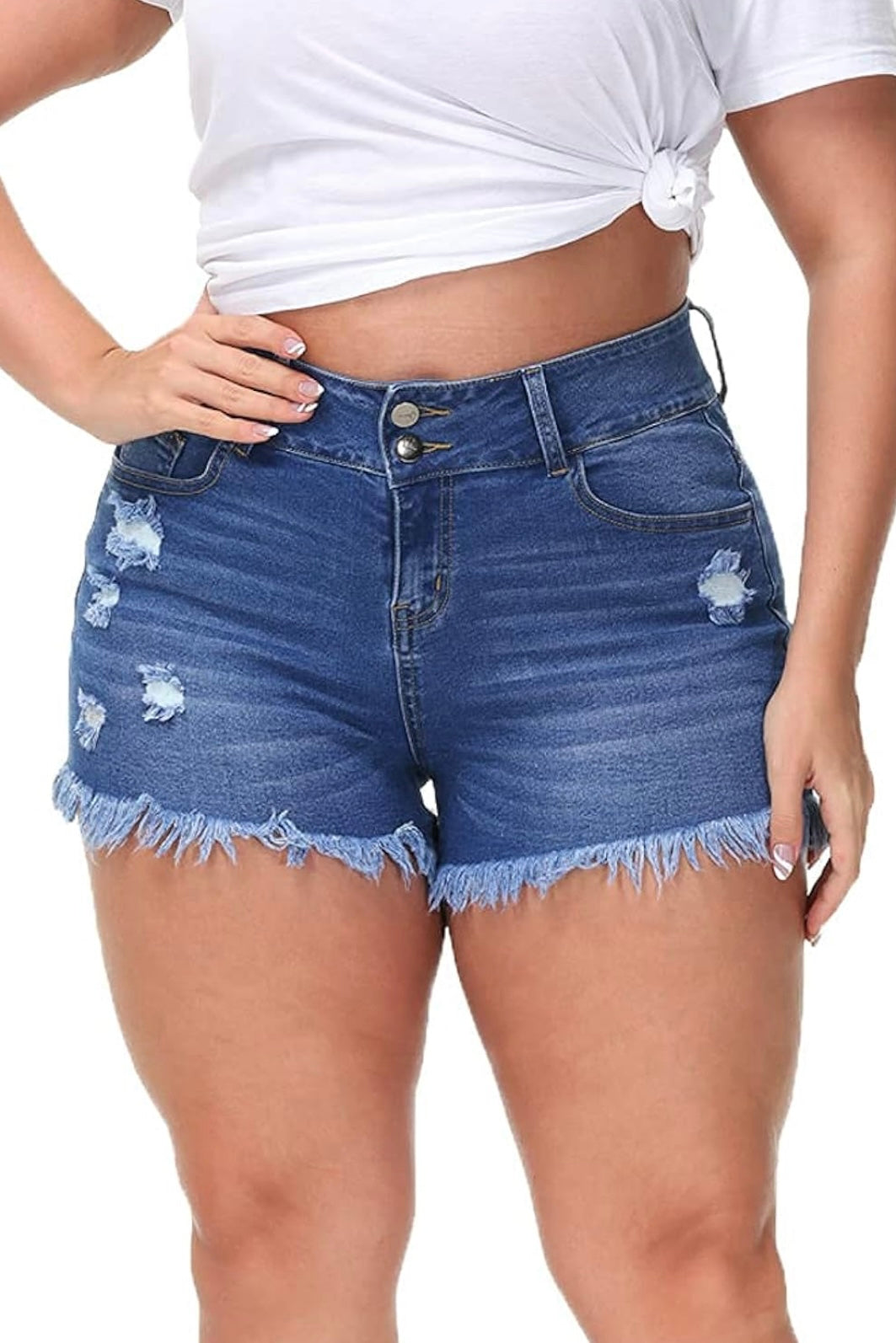 “Feeling Sassy” Jean Distressed Shorts